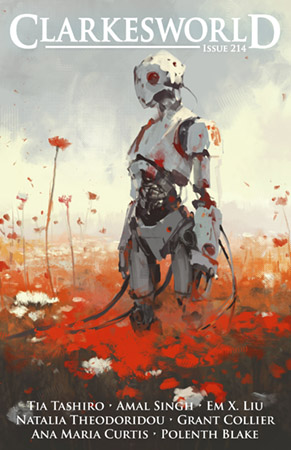 Neil Clarke, Grant Collier, Amal Singh, Em X. Liu, Natalia Theodoridou, AnaMaria Curtis, Polenth Blake, D. A. Xiaolin Spires, Arley Sorg, Tia Tashiro: Clarkesworld Magazine, Issue 214 (EBook, 2024, Wyrm Publishing)