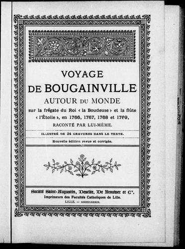 Louis-Antoine de Bougainville: Voyage de Bougainville autour du monde (French language, 1889, Société Saint-Augustin, Desclée, De Brouwer)